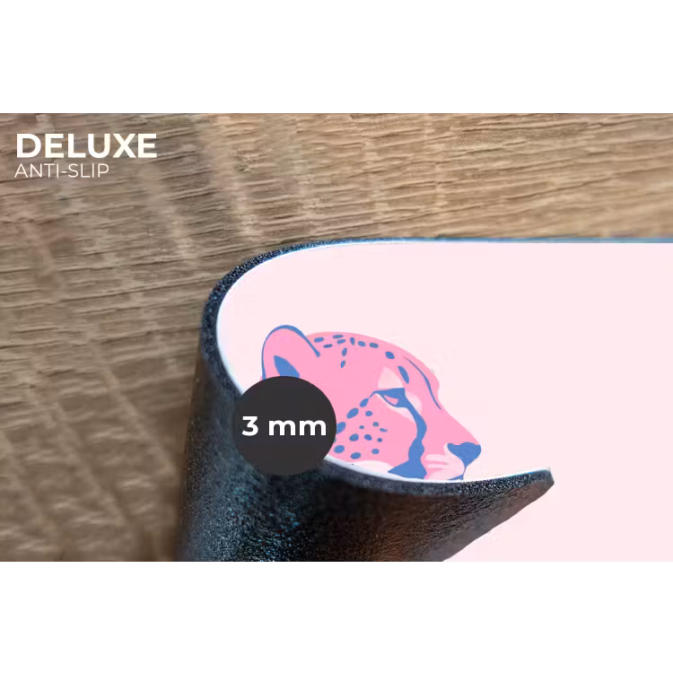 Dieren - Profiel - Abstract - Roze - Blauw Placemat vinyl groot -closeup