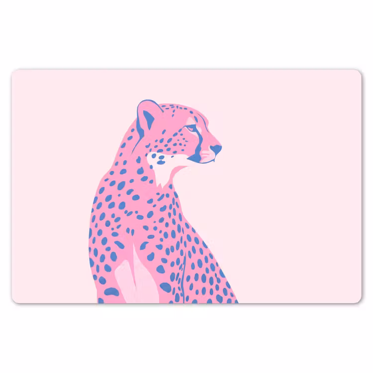Dieren - Profiel - Abstract - Roze - Blauw Placemat vinyl groot -zzsfeer1_Kitchenyeah-website