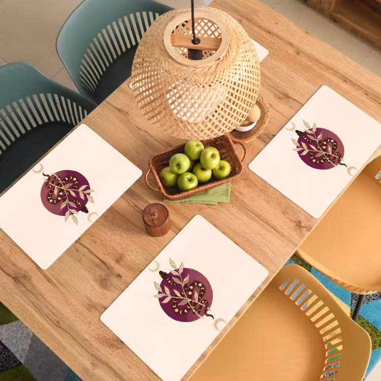 Dieren - Slang - Maan - Mystiek - Abstract Placemat vinyl groot -zzsfeer5_Kitchenyeah-website