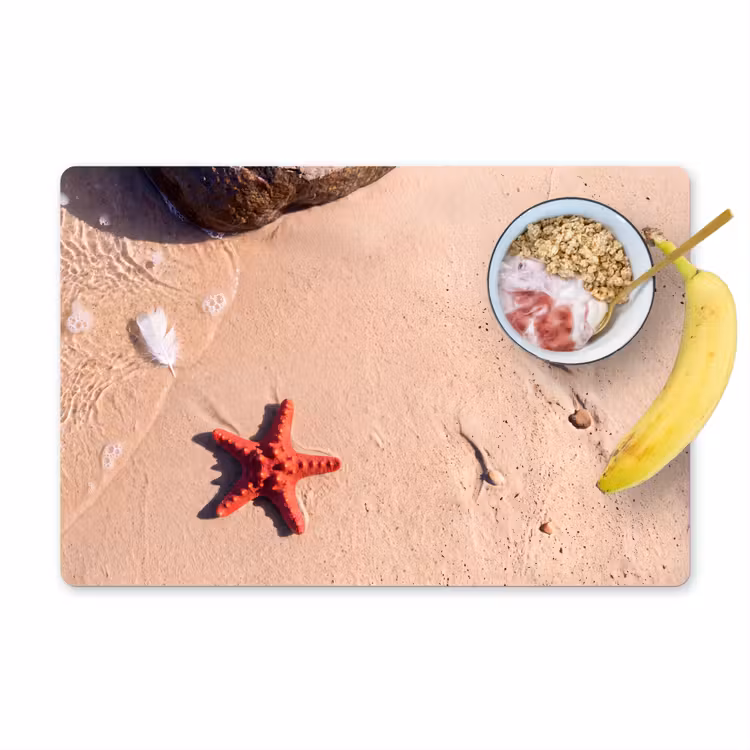 Dieren - Strand - Zee - Natuur - Rood Placemat vinyl groot -zzzproduct_Kitchenyeah-website