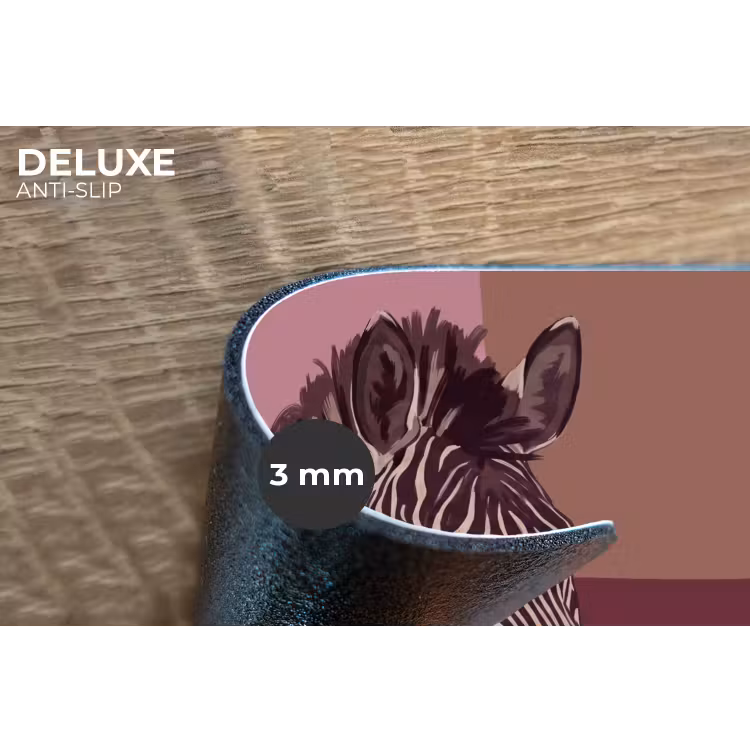Dieren - Zebrahoofd - Wildlife - Modern - Bruin Placemat vinyl groot -closeup