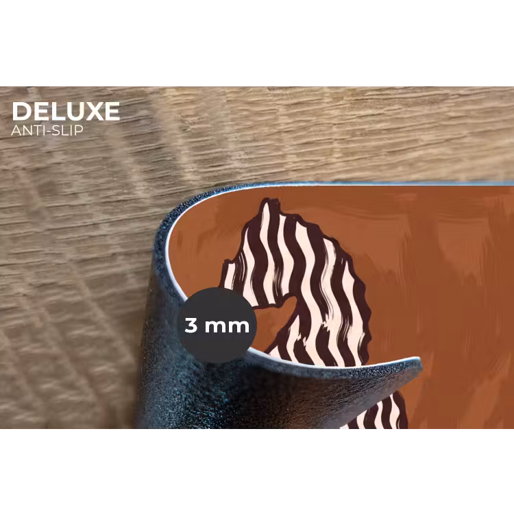 Dieren - Zeepaardje - Abstract - Bruin - Strepen Placemat vinyl groot -closeup