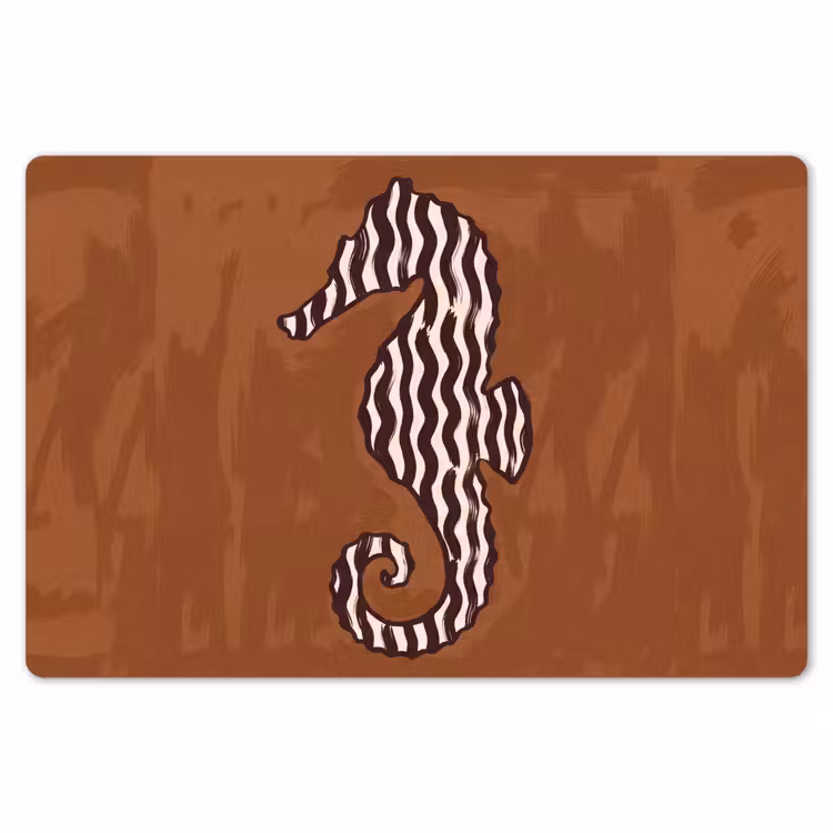 Dieren - Zeepaardje - Abstract - Bruin - Strepen Placemat vinyl groot -zzsfeer1_Kitchenyeah-website