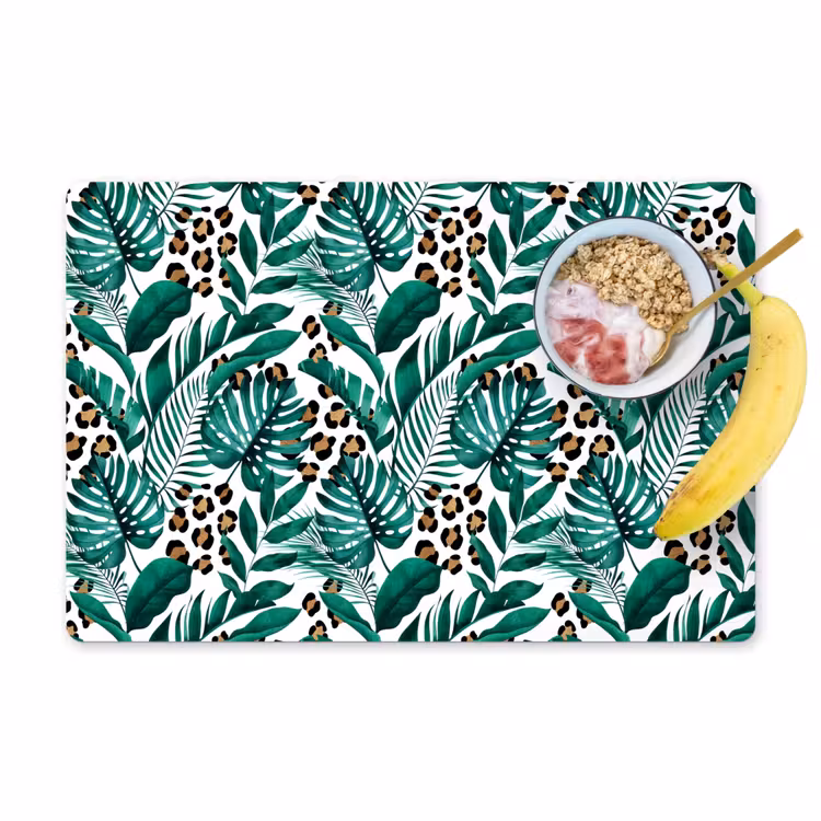 Dierenprint - Panter - Bladeren - Tropisch - Jungle Placemat vinyl groot -zzzproduct_Kitchenyeah-website