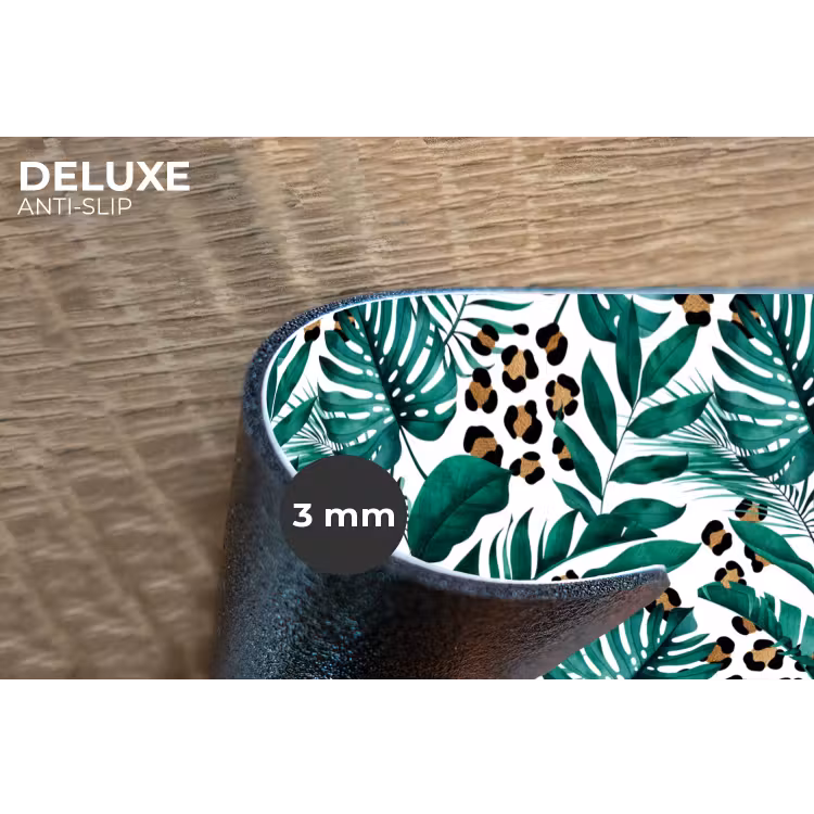 Dierenprint - Panter - Bladeren - Tropisch - Jungle Placemat vinyl groot -closeup