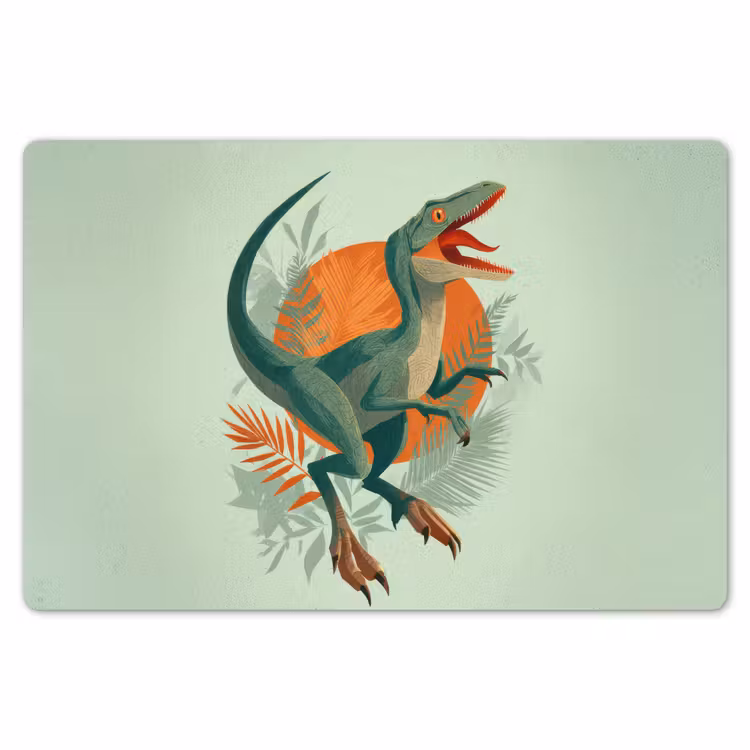 Dino - Bladeren - Grafisch - Groen Placemat vinyl groot -zzsfeer1_Kitchenyeah-website