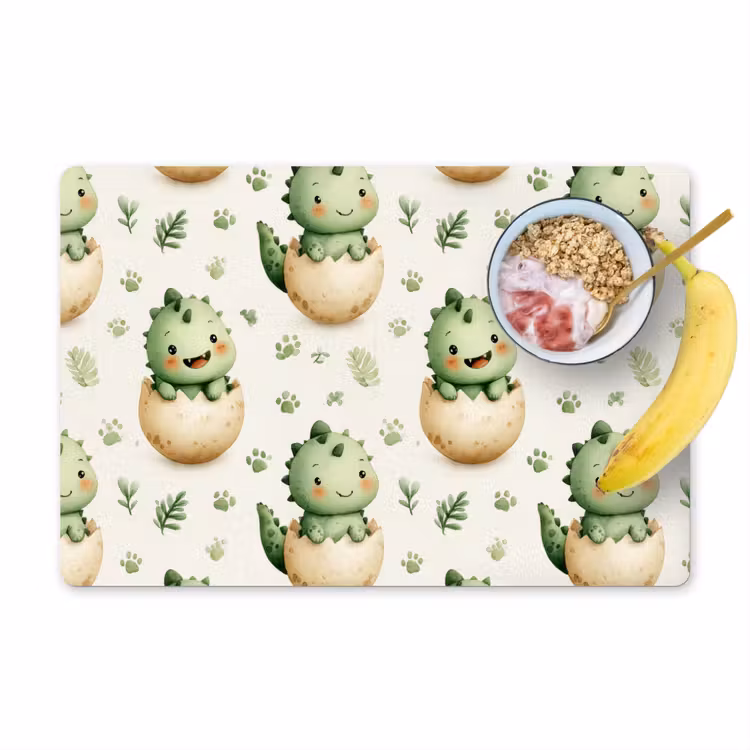 Dino - Eieren - Groen Placemat vinyl groot 368 -zzzproduct_Kitchenyeah-website