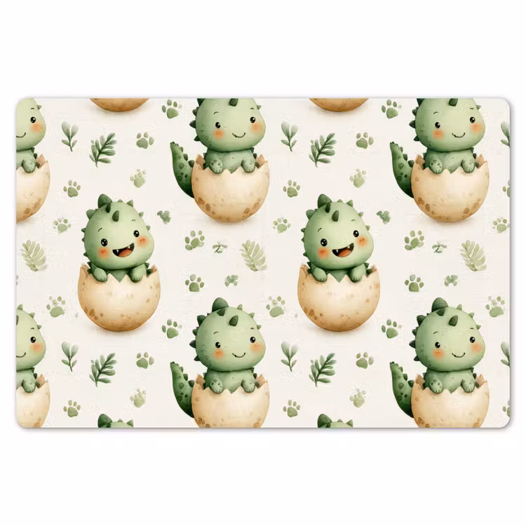 Dino - Eieren - Groen Placemat vinyl groot 368 -zzsfeer1_Kitchenyeah-website