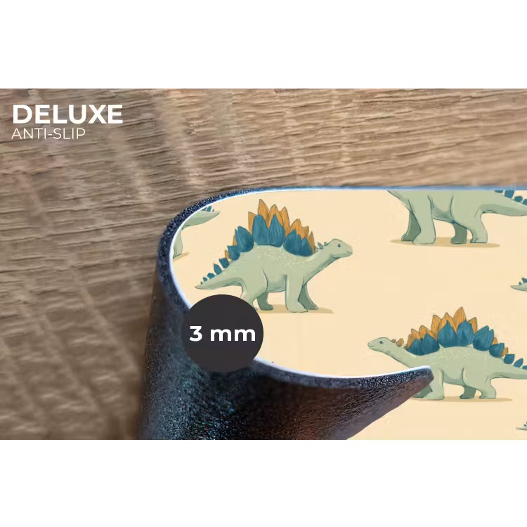 Dino - Patroon - Groen Placemat vinyl groot 368 -closeup