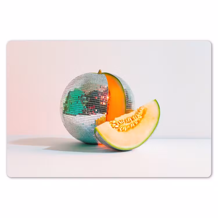 Disco - Discobal - Meloen - Pastel Placemat vinyl groot -zzsfeer1_Kitchenyeah-website