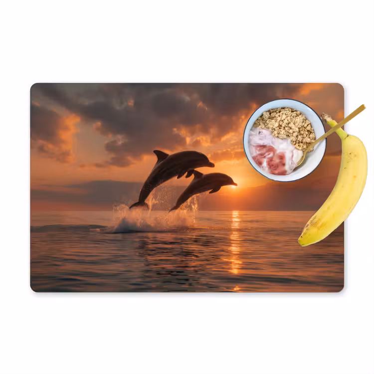 Dolfijnen - Zee - Realistisch Placemat vinyl groot -zzzproduct_Kitchenyeah-website
