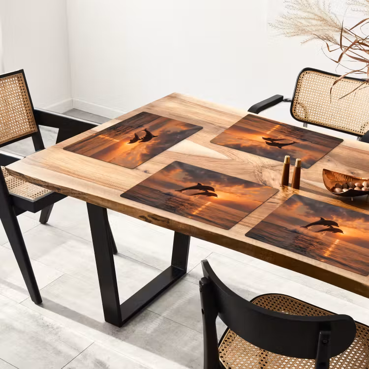 Dolfijnen - Zee - Realistisch Placemat vinyl groot -zzsfeer4_Kitchenyeah-website