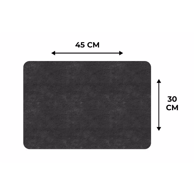 Donkergrijs - Asfaltstructuur - Ruw Placemat vinyl groot 368 -specs
