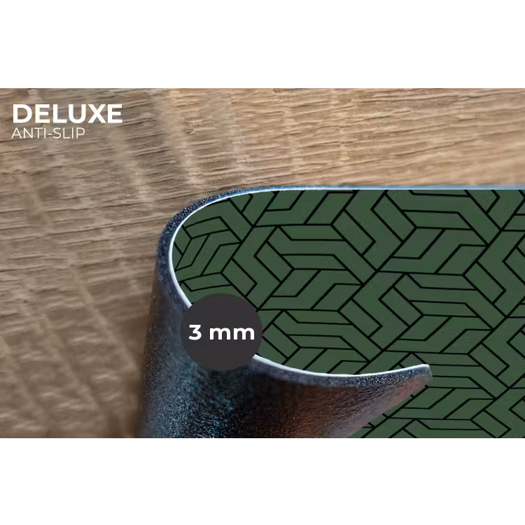 Donkergroen - Patroon - Lijnen - Zwart Placemat vinyl groot 368 -closeup