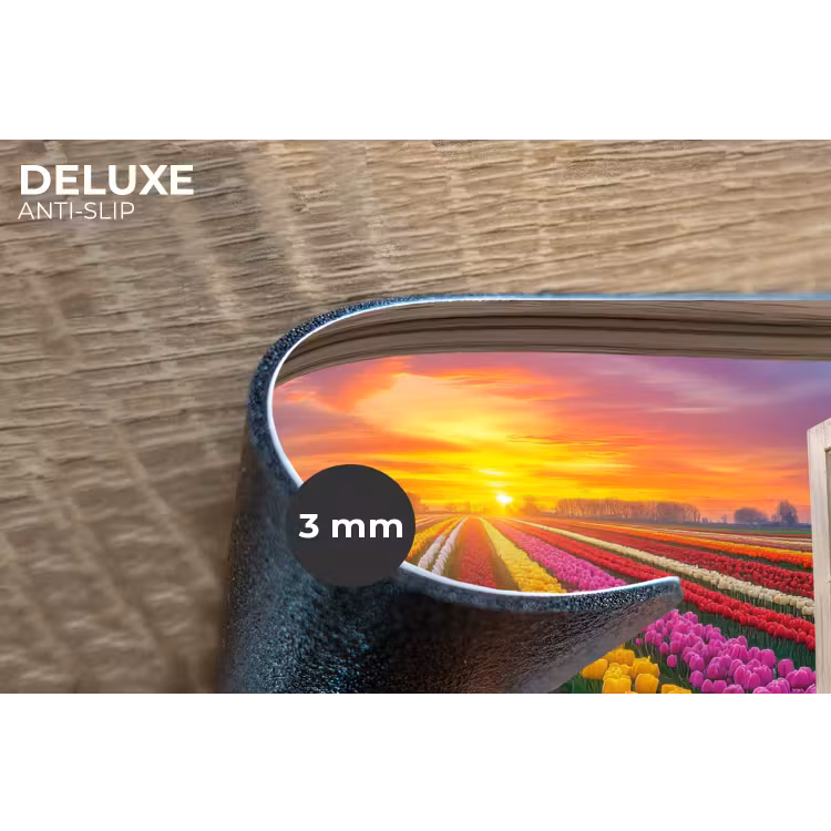 Doorkijk - Bloemen - Tulpen - Kleurrijk - Zonsondergang Placemat vinyl groot -closeup