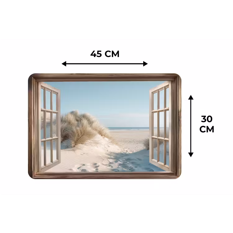 Doorkijk - Helmgras - Duinen - Zee - Landschap Placemat vinyl groot -specs