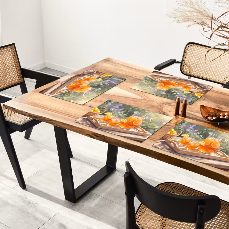 Drank - Citroen - Zomer - Tuin - Geel Placemat vinyl groot -zzsfeer4_Kitchenyeah-website