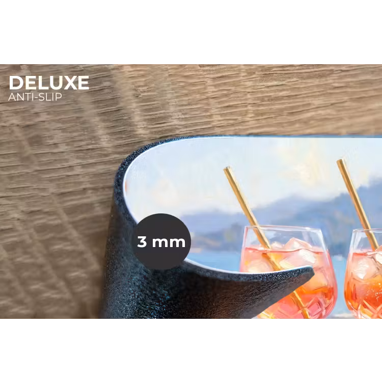 Drank - Glazen - Strand - Zomer - Oranje Placemat vinyl groot -closeup