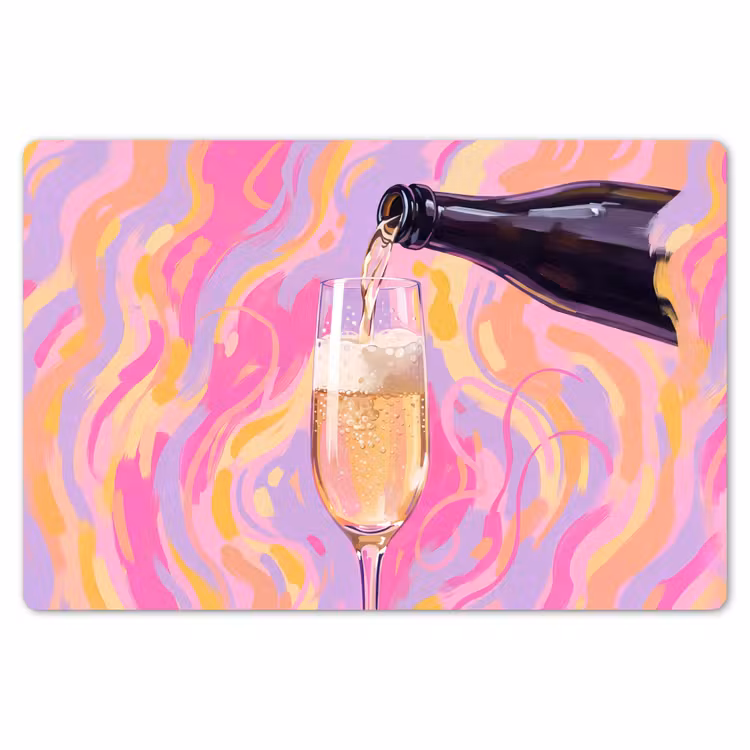 Drank - Inschenken - Feest - Abstract - Roze Placemat vinyl groot -zzsfeer1_Kitchenyeah-website