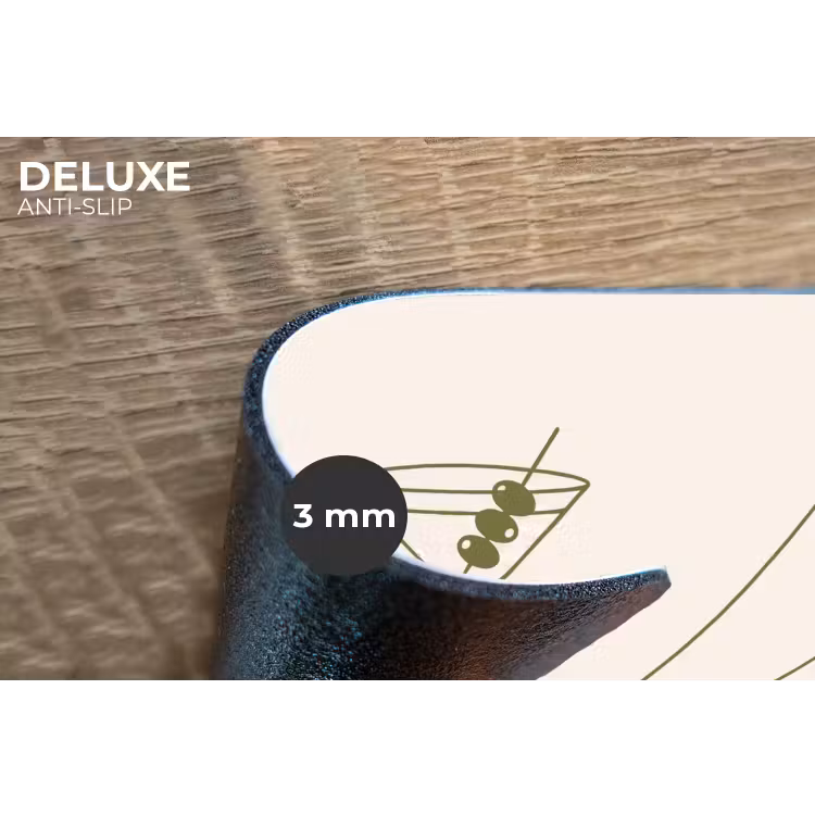 Drank - Martini - Hoge hak - Mode - Groen Placemat vinyl groot -closeup