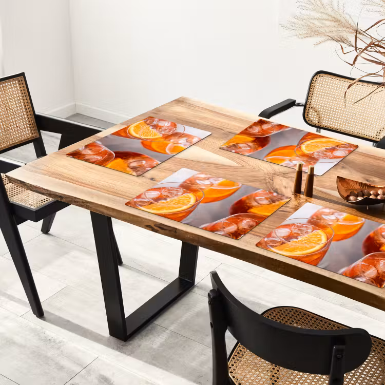 Drank - Sinaasappel - IJs - Zomer - Oranje Placemat vinyl groot -zzsfeer4_Kitchenyeah-website
