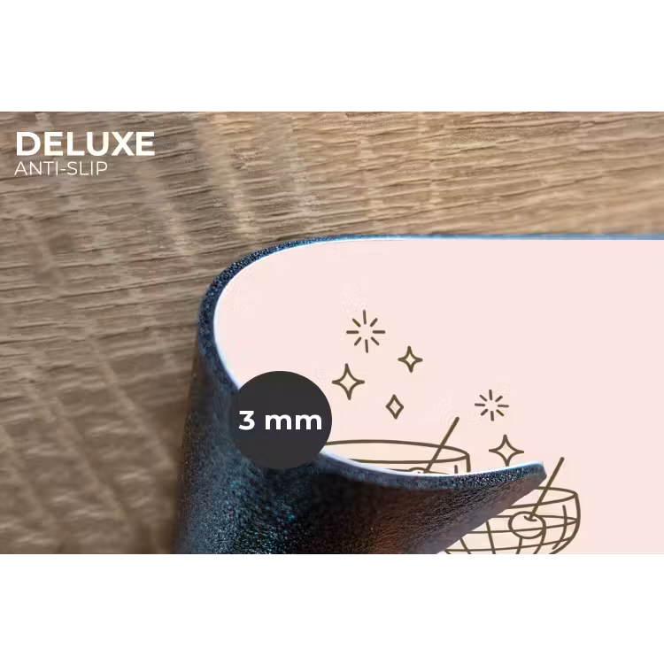 Drankjes - Feest - Proosten - Minimalistisch - Groen Placemat vinyl groot -closeup