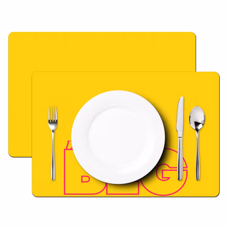 Dream big - Geel - Grafisch Placemat vinyl groot -zzsfeer2_Kitchenyeah-website