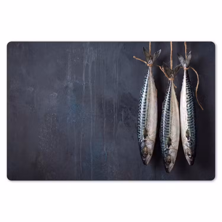 Placemat - 6 stuks - Drie vissen - Touw - Drie vissen - Touw Placemat vinyl groot