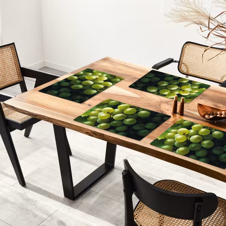 Druiven - Tros - Groen Placemat vinyl groot -zzsfeer4_Kitchenyeah-website