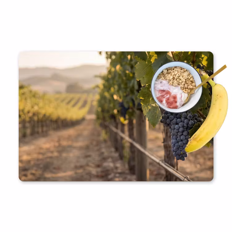 Druiven - Wijngaard - Zonlicht Placemat vinyl groot -zzzproduct_Kitchenyeah-website