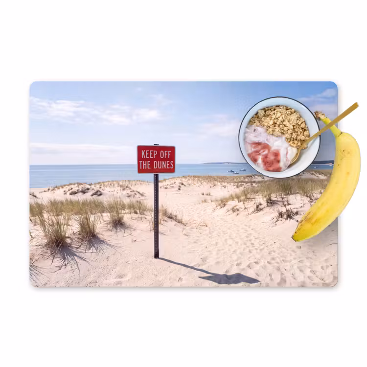 Duin - Bord - Kust - Landschap - Rood Placemat vinyl groot -zzzproduct_Kitchenyeah-website