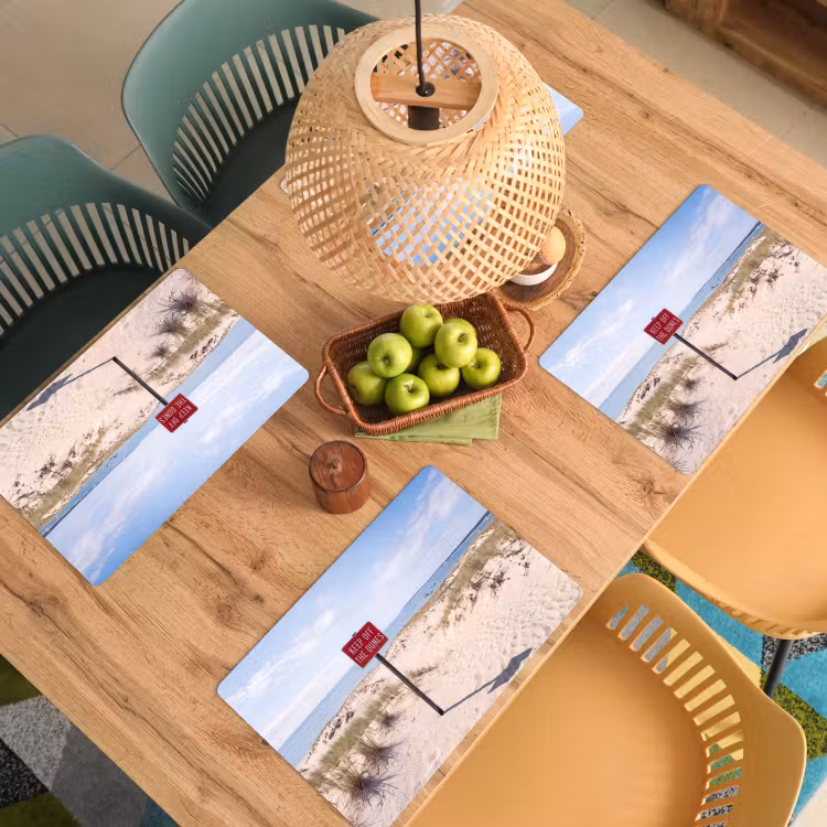 Duin - Bord - Kust - Landschap - Rood Placemat vinyl groot -zzsfeer5_Kitchenyeah-website
