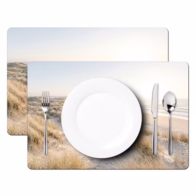 Duinen - Strand - Beige Placemat vinyl groot -zzsfeer2_Kitchenyeah-website