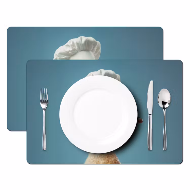 Eend - Koksmuts - Cute - Vogel Placemat vinyl groot -zzsfeer2_Kitchenyeah-website