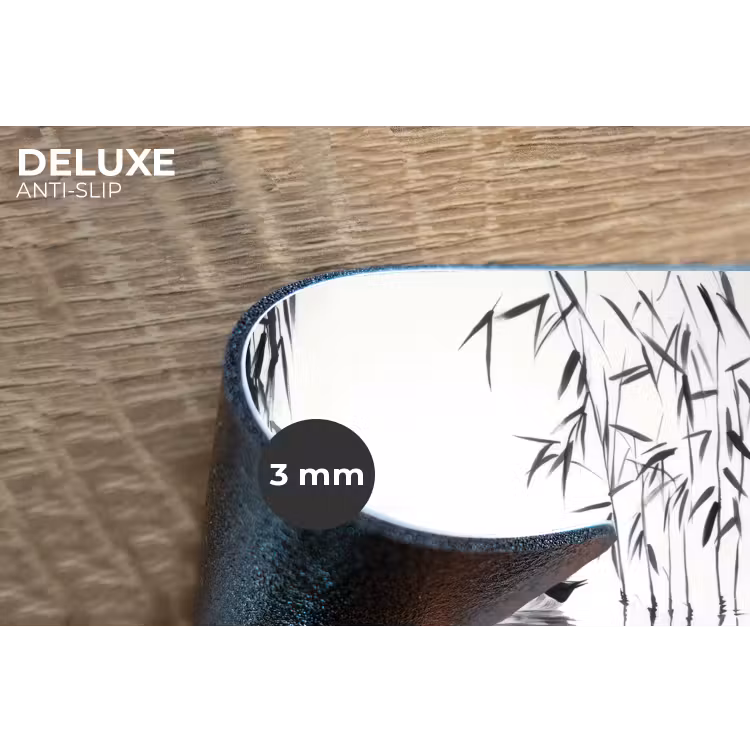 Eenden - Waterlelies - Riet - Zwart Placemat vinyl groot -closeup