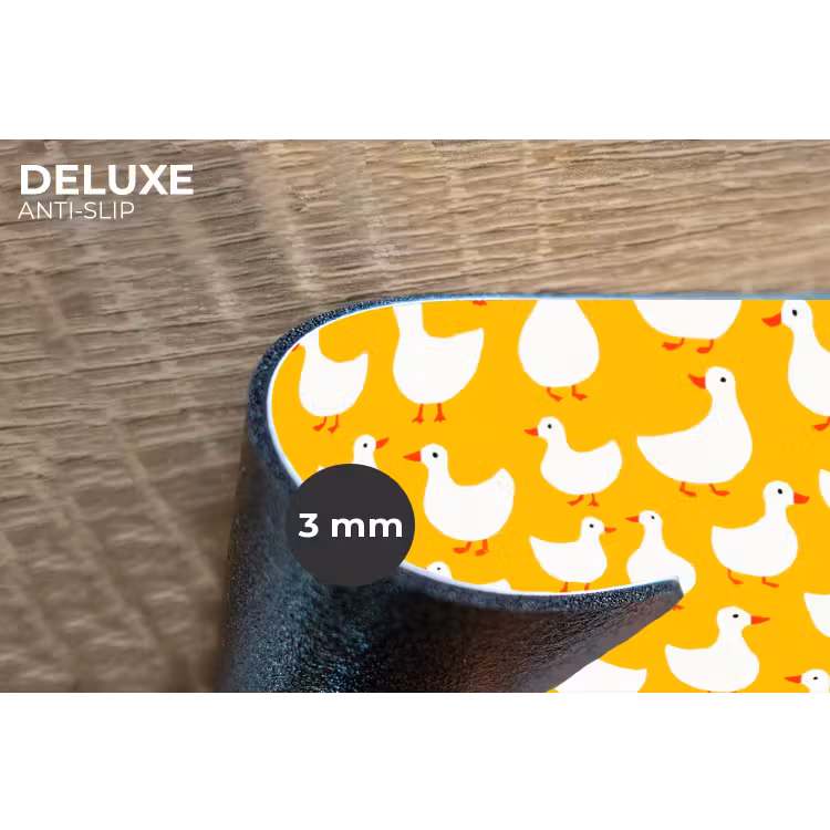 Eendjes - Patroon - Geel Placemat vinyl groot 368 -closeup