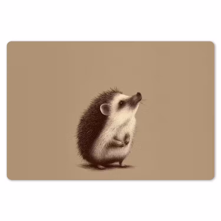 Egel - Snuitje - Bruin - Stekels Placemat vinyl groot -zzsfeer1_Kitchenyeah-website