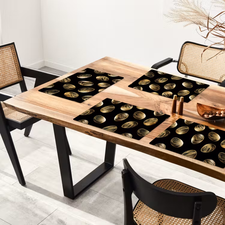 Eieren - Goud - Patroon Placemat vinyl groot -zzsfeer4_Kitchenyeah-website