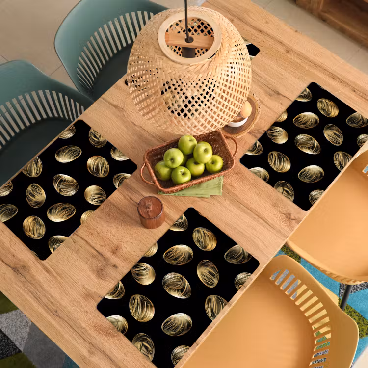 Eieren - Goud - Patroon Placemat vinyl groot -zzsfeer5_Kitchenyeah-website