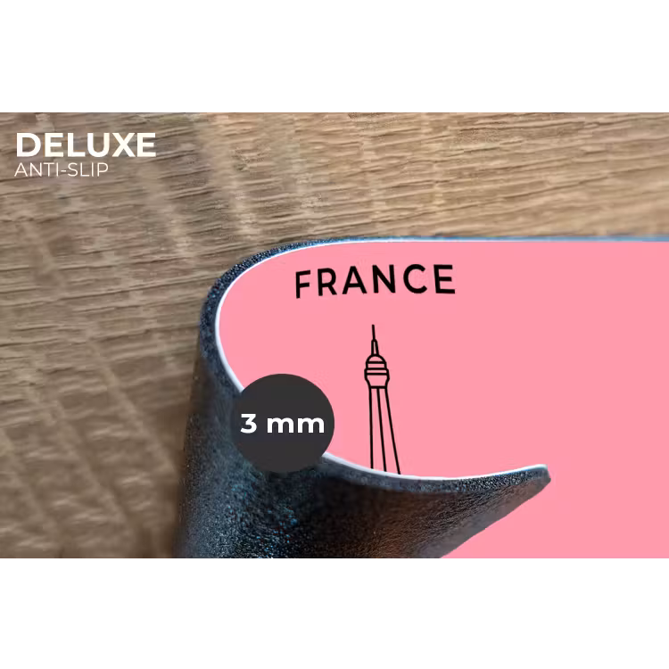 Eiffeltoren - Parijs - Architectuur - Minimalistisch - Roze Placemat vinyl groot -closeup