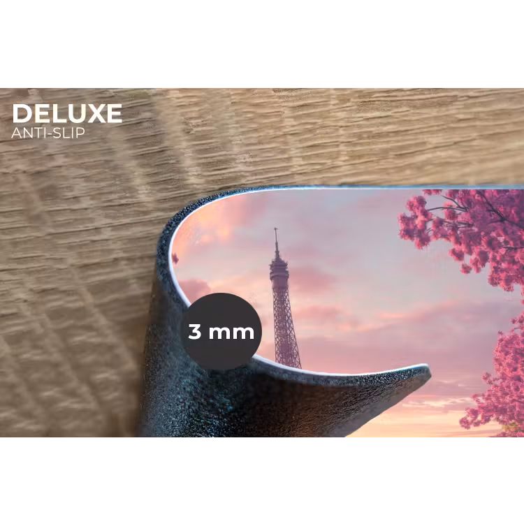 Eiffeltoren - Parijs - Roze Placemat vinyl groot -closeup