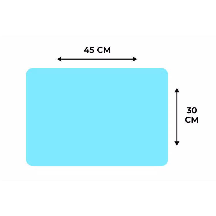 Electric - Cyan - Blauw Placemat vinyl groot 368 -specs