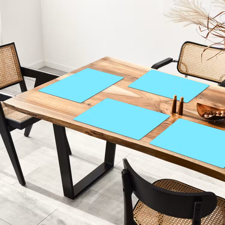 Electric - Cyan - Blauw Placemat vinyl groot 368 -zzsfeer4_Kitchenyeah-website