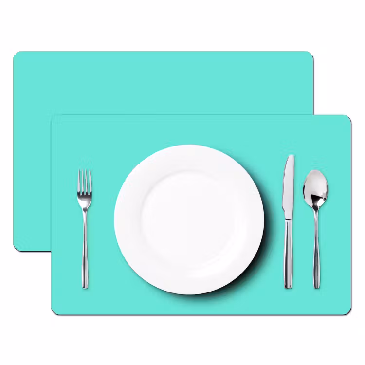 Electric - Cyan - Turkoois Placemat vinyl groot 368 -zzsfeer2_Kitchenyeah-website