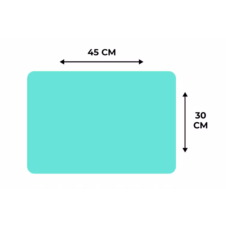 Electric - Cyan - Turkoois Placemat vinyl groot 368 -specs