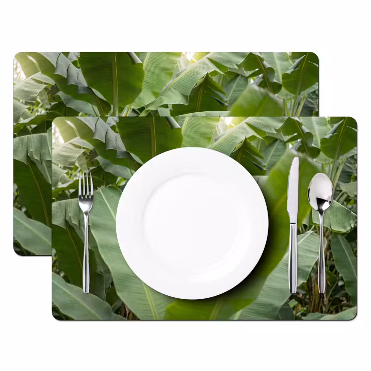 Eten - Bananen - Plantage - Groen Placemat vinyl groot -zzsfeer2_Kitchenyeah-website