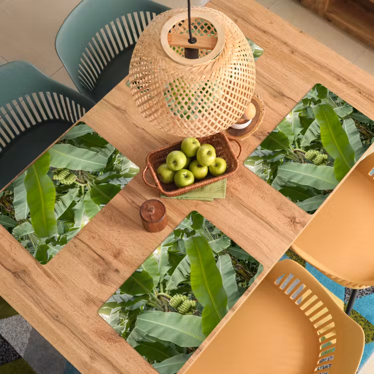 Eten - Bananen - Plantage - Groen Placemat vinyl groot -zzsfeer5_Kitchenyeah-website