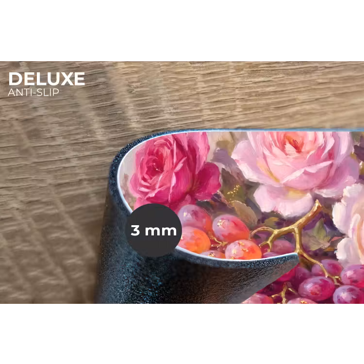 Eten - Bloemen - Stilleven - Roze - Goud Placemat vinyl groot -closeup