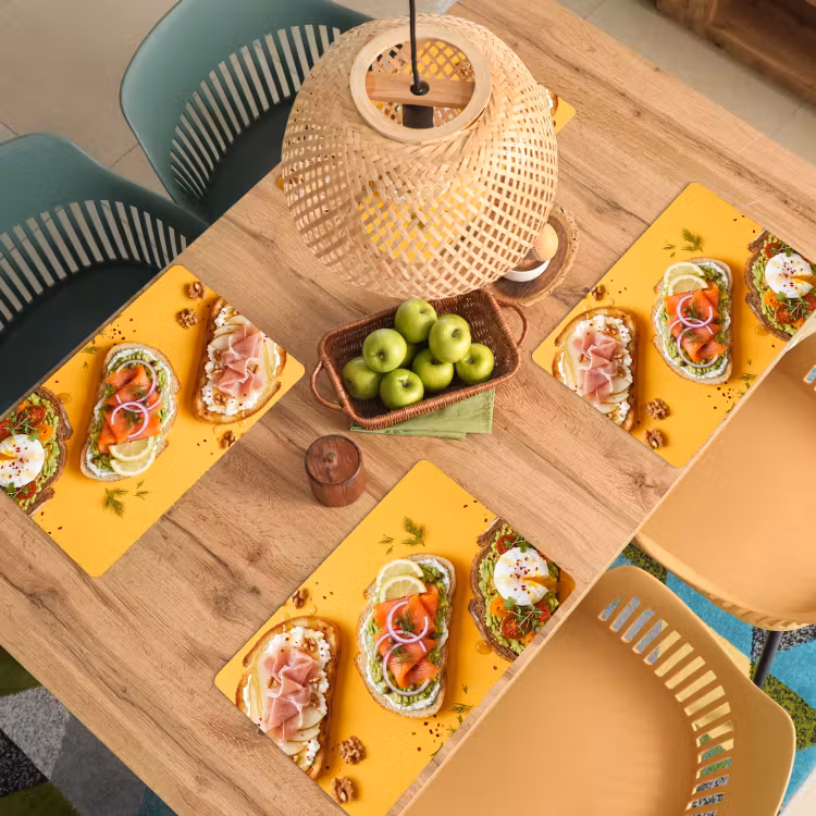 Eten - Brood - Ontbijt - Modern - Kleurrijk Placemat vinyl groot -zzsfeer5_Kitchenyeah-website