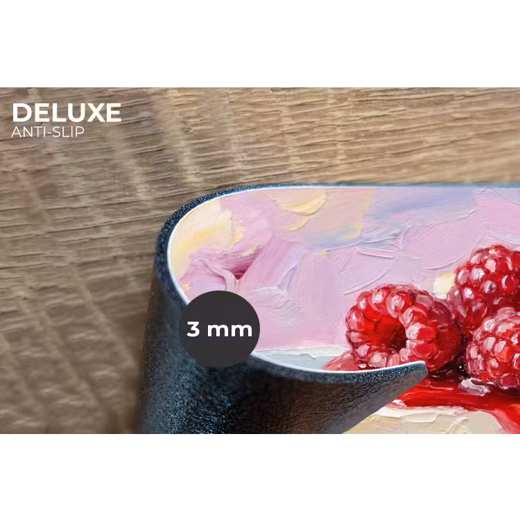 Eten - Cheesecake - Bessen - Abstract - Roze Placemat vinyl groot -closeup